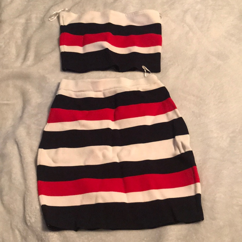 two piece set skirt and top